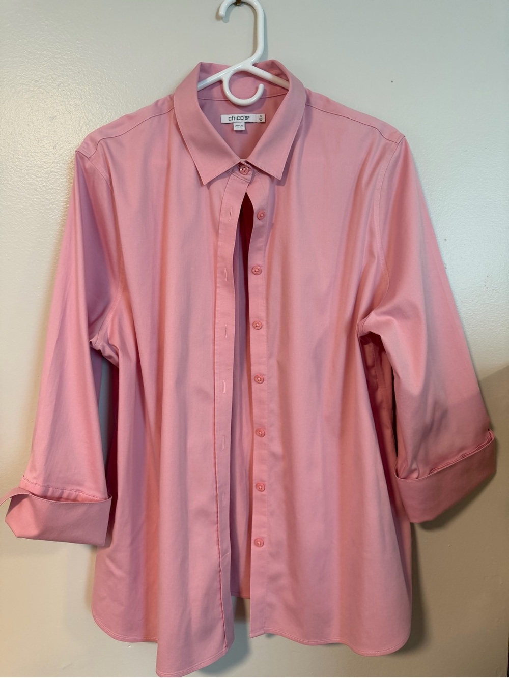 Chicos Pink Button-Down Shirt
